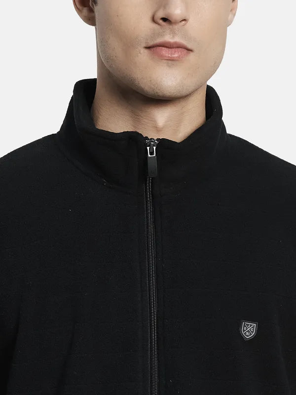 Men Black Solid Sweatshirt