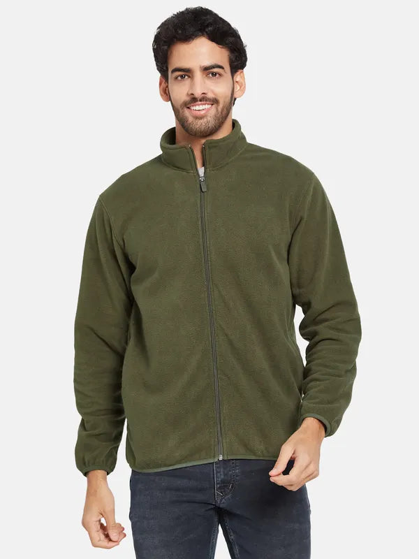 Octave Men Olive Green Sweatshirt