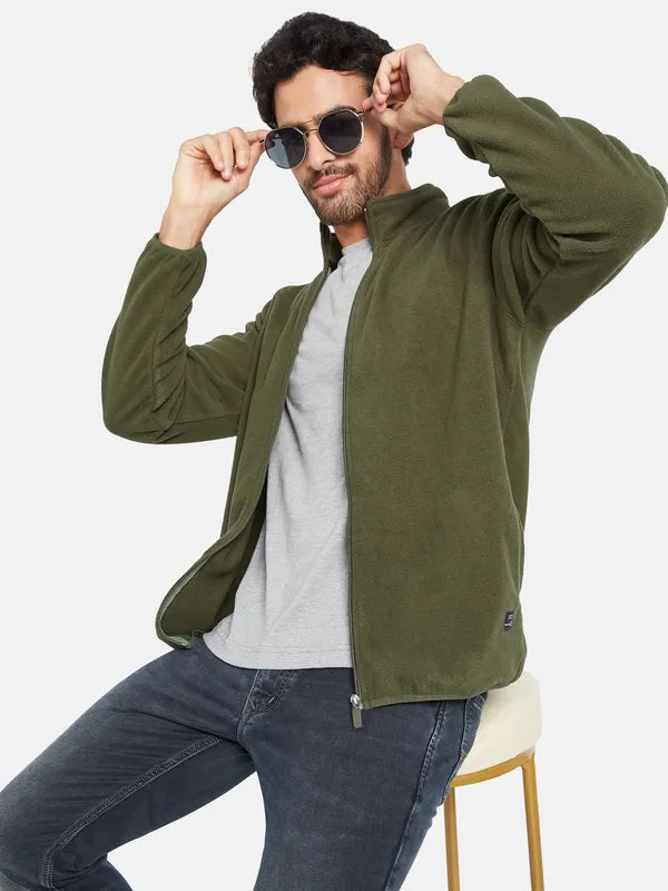 Octave Men Olive Green Sweatshirt