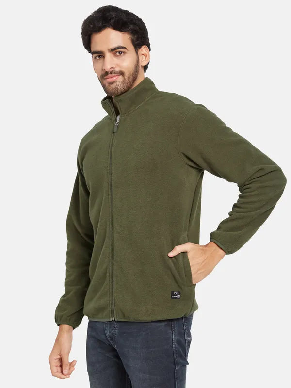 Octave Men Olive Green Sweatshirt