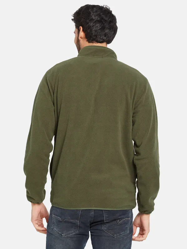 Octave Men Olive Green Sweatshirt