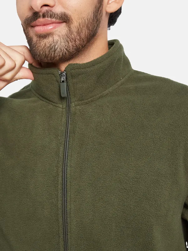 Octave Men Olive Green Sweatshirt