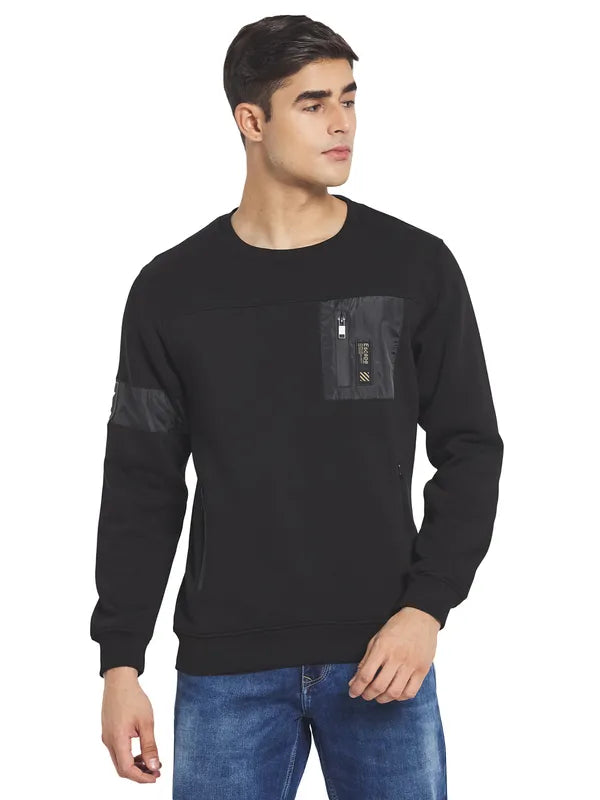 Octave Men Black Fleece Sweatshirt