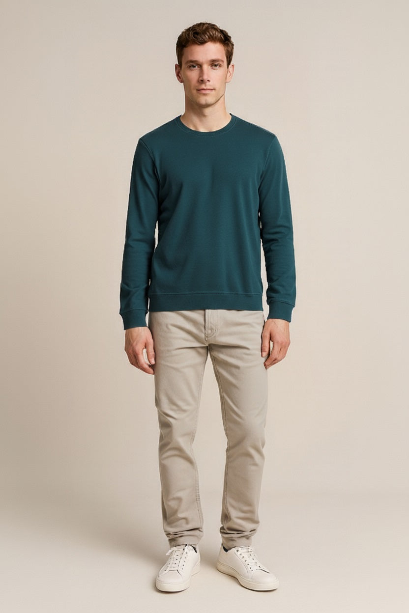 Octave Men Solid Round Neck Sweatshirt