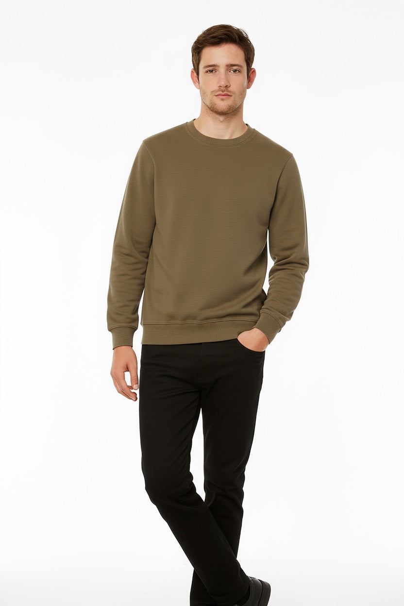 Octave Men Solid Round Neck Sweatshirt