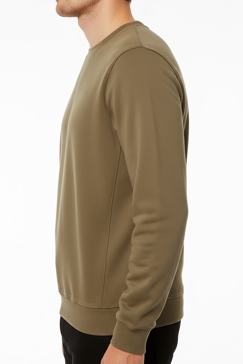 Octave Men Solid Round Neck Sweatshirt