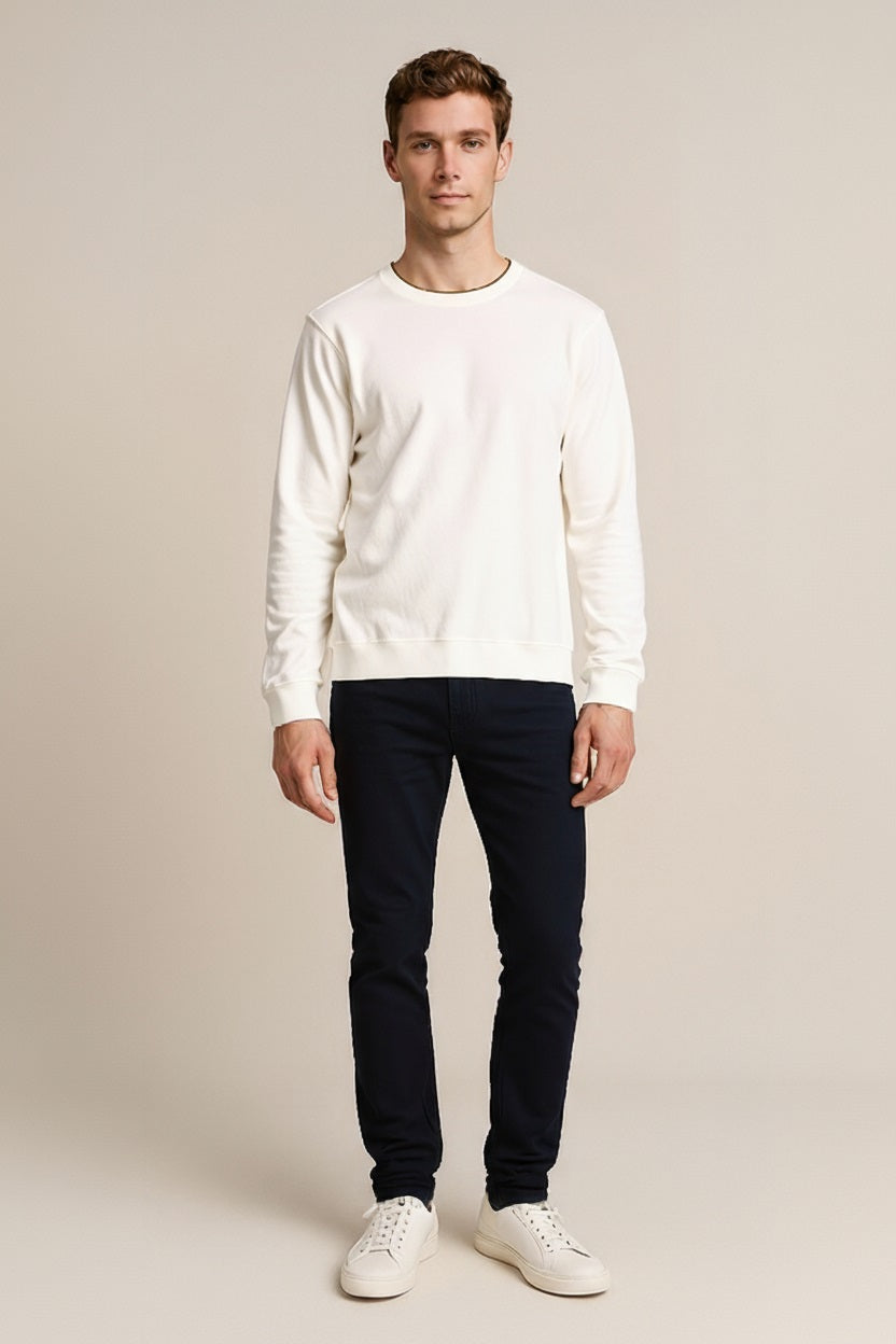 Octave Men Solid Round Neck Sweatshirt