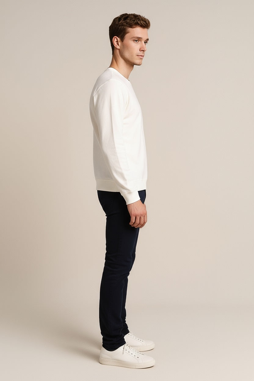 Octave Men Solid Round Neck Sweatshirt