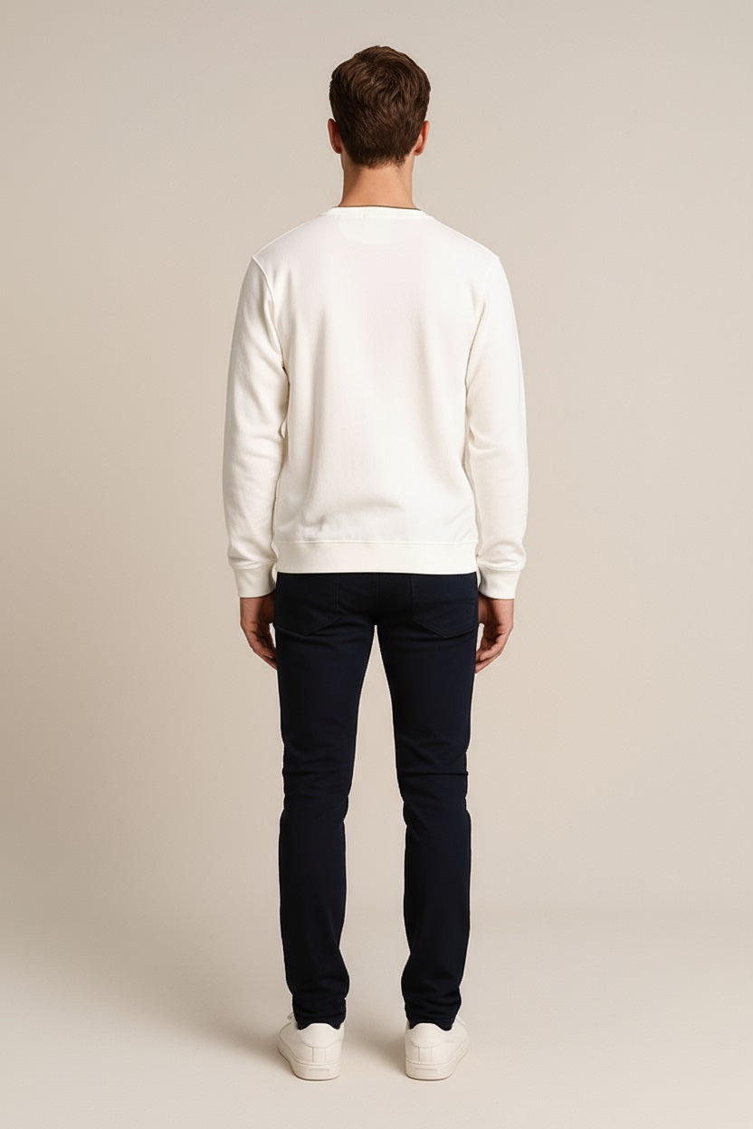Octave Men Solid Round Neck Sweatshirt