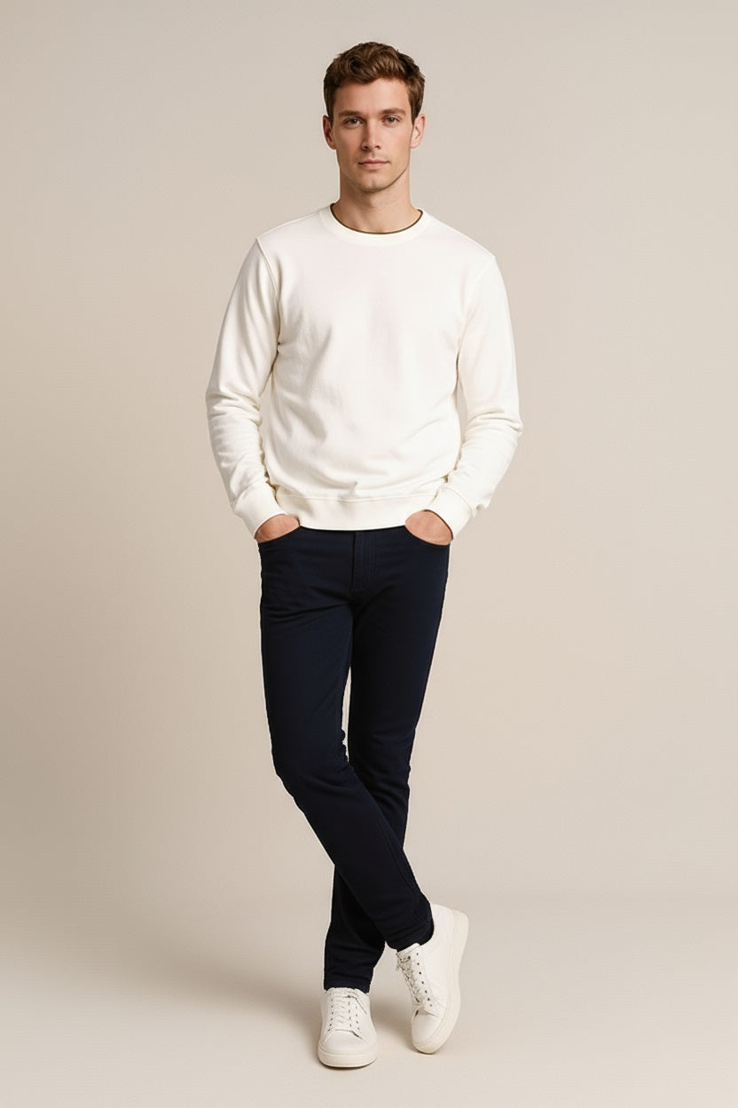 Octave Men Solid Round Neck Sweatshirt