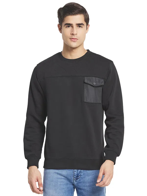 Octave Men Black Sweatshirt