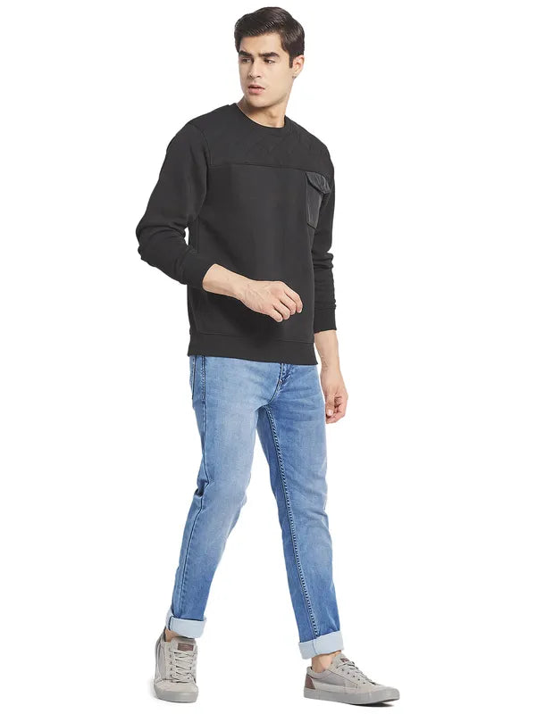 Octave Men Black Sweatshirt