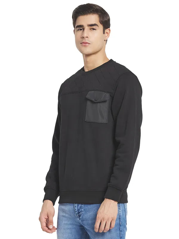 Octave Men Black Sweatshirt