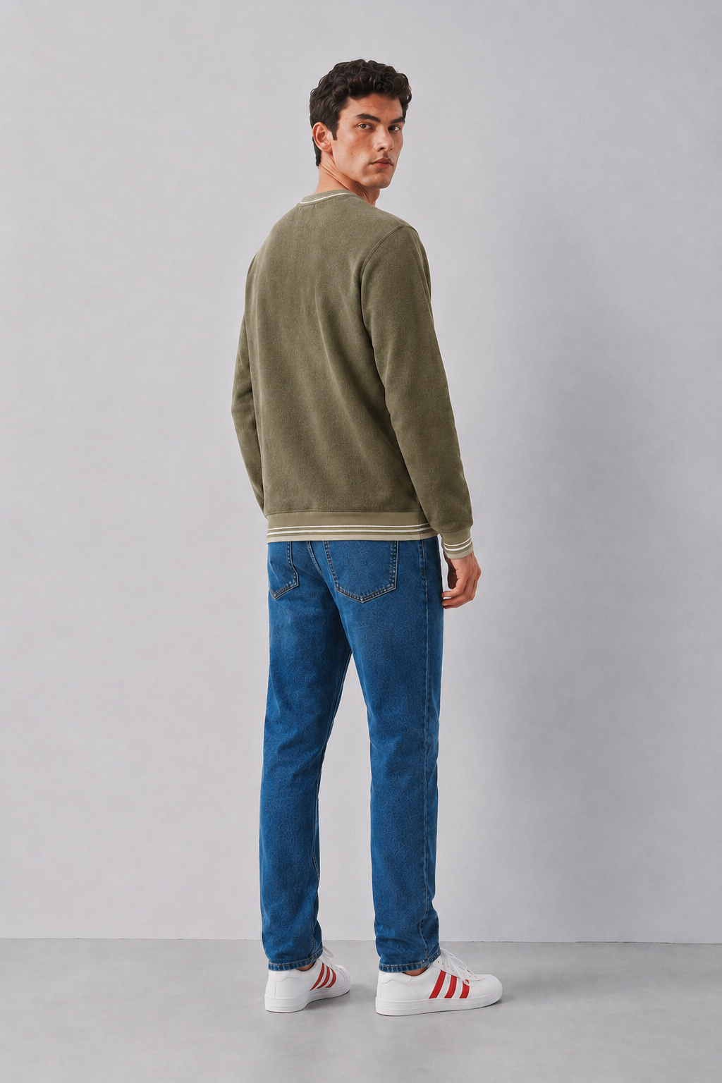 Men’s Tobacoo Flat Back Knit Bonded Winter Sweatshirt
