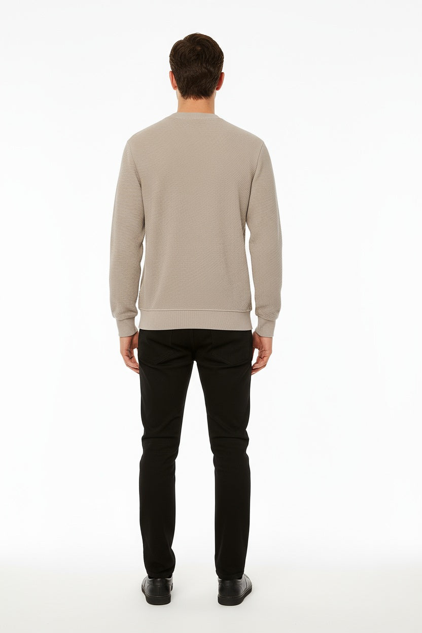 Octave Men Solid Round Neck Sweatshirt