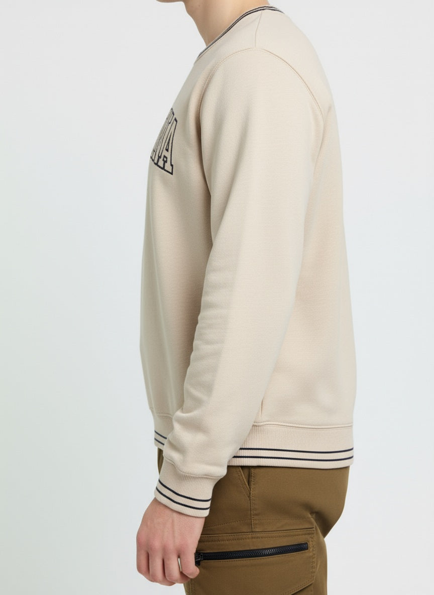 Octave Men Round Neck Graphic Print Sweatshirt