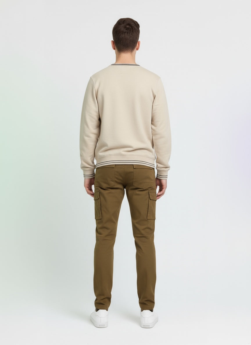 Octave Men Round Neck Graphic Print Sweatshirt