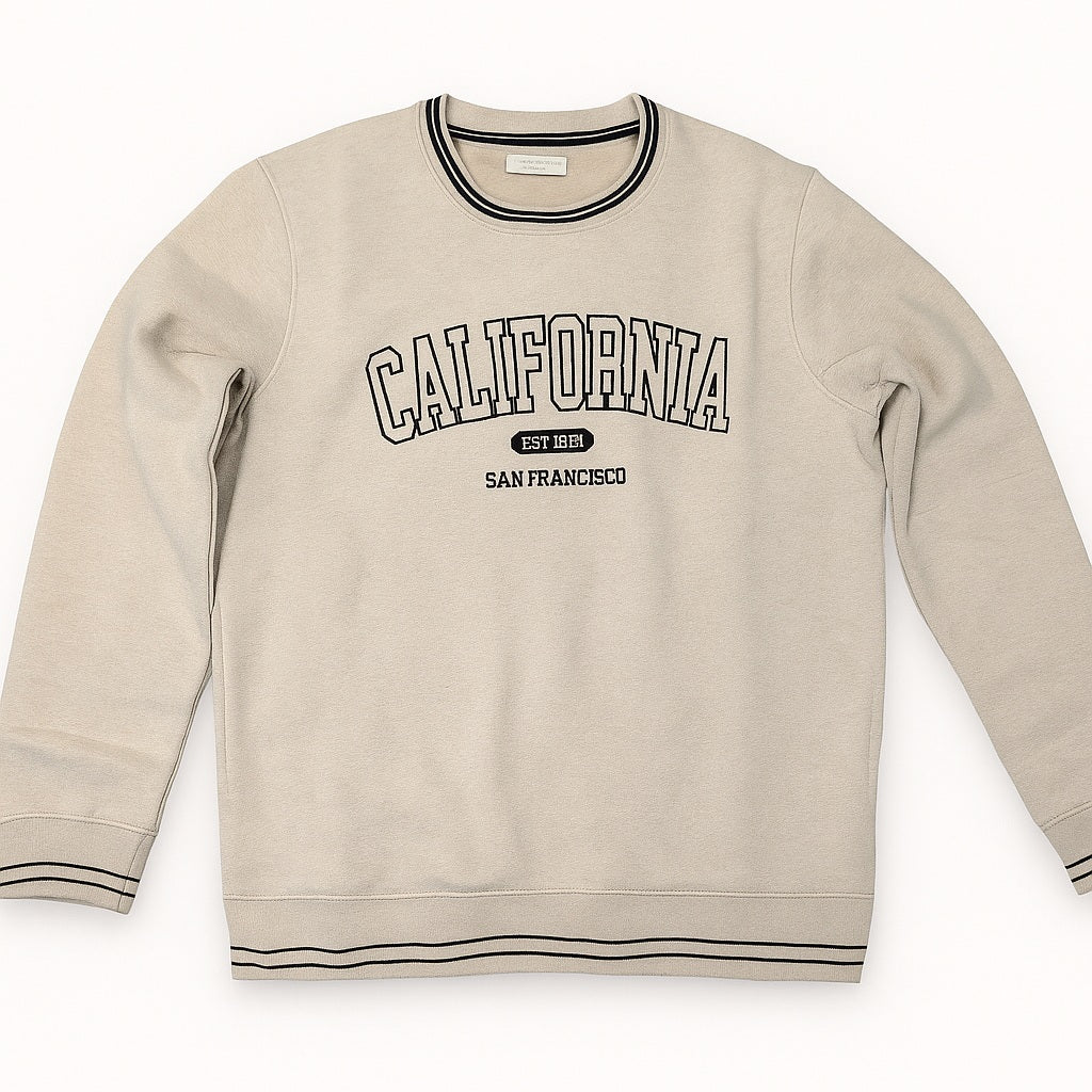 Octave Men Round Neck Graphic Print Sweatshirt