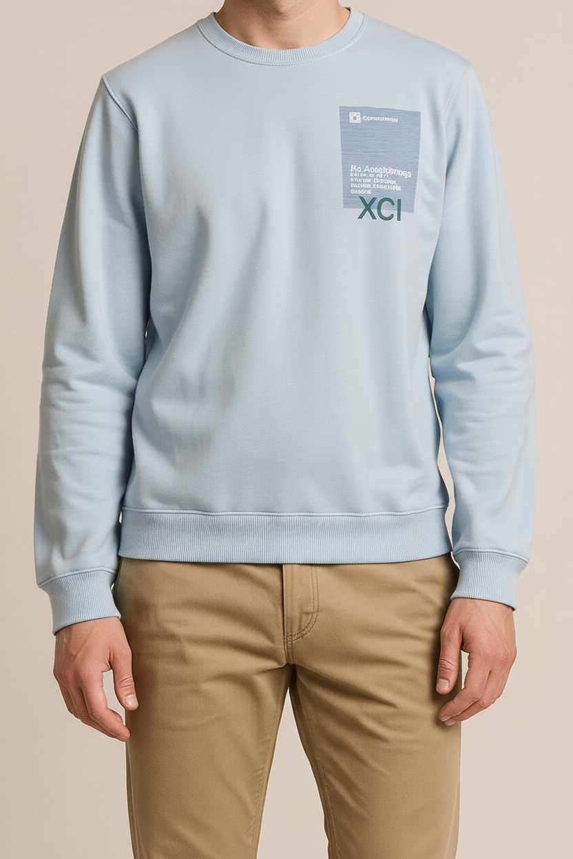 Octave Men Printed Round Neck Sweatshirt