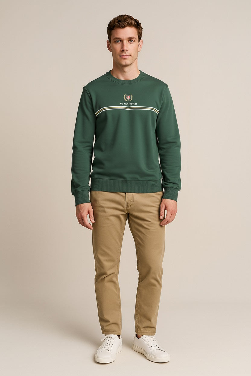 Octave Men Printed Round Neck Sweatshirt