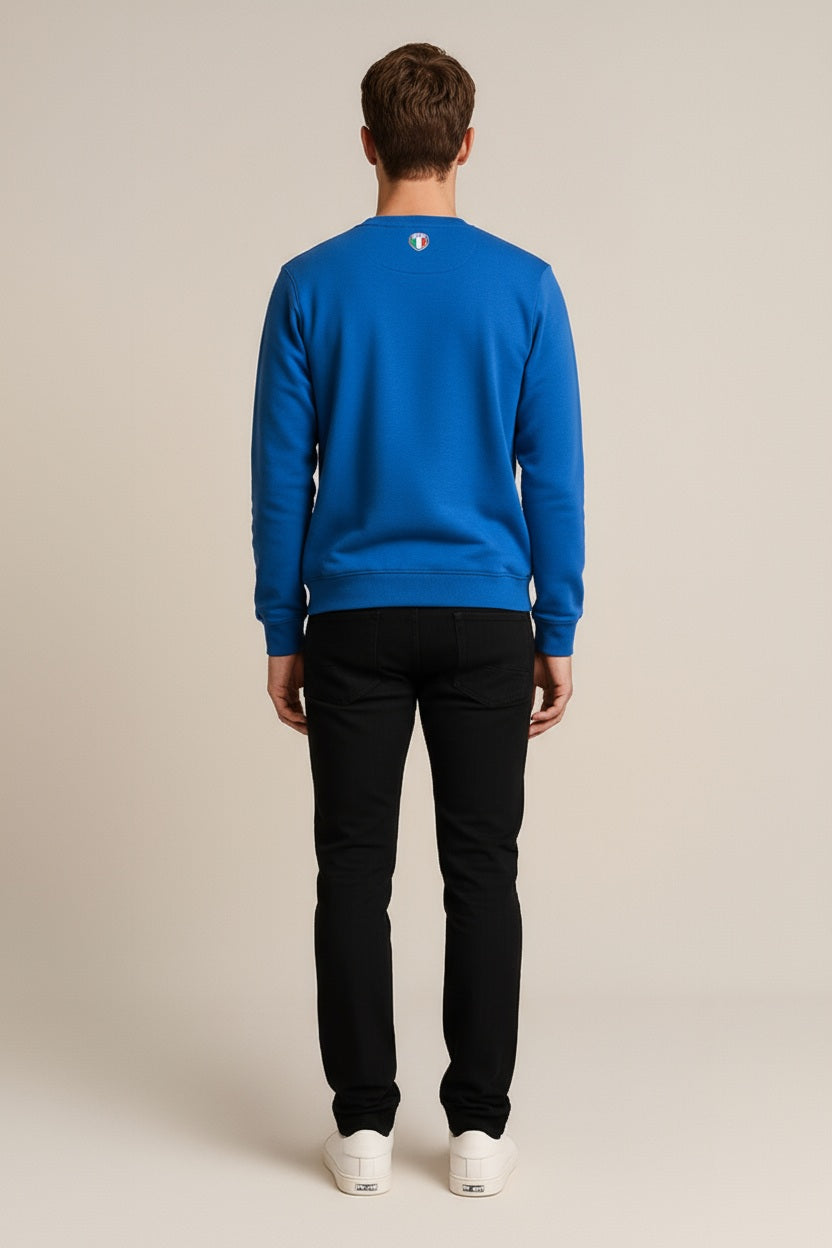 Ocatve Men Royal Graphic Round Neck Sweatshirt