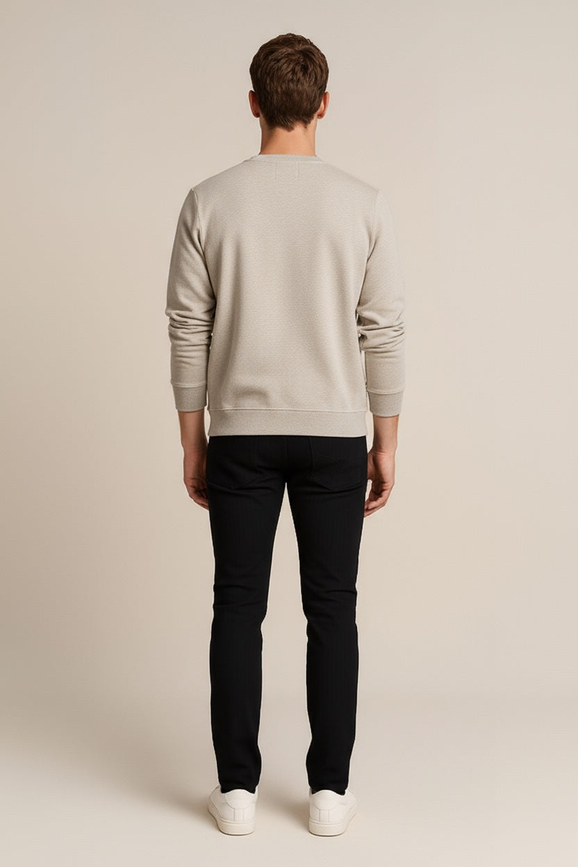 Octave Men Round Neck Graphic Print Sweatshirt