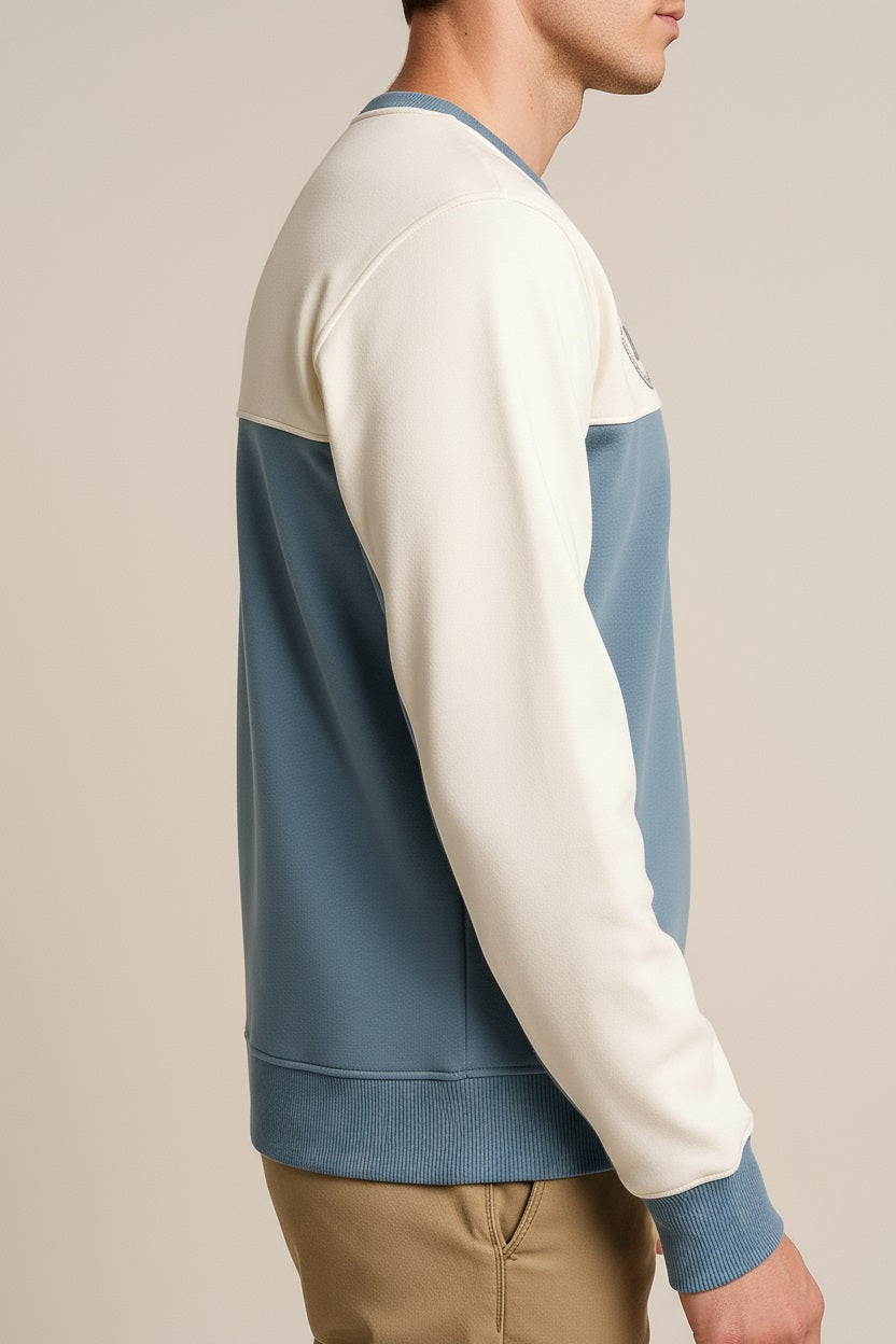 Octave Men Colourblocked Round Neck Sweatshirt
