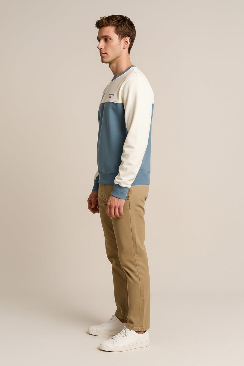 Octave Men Colourblocked Round Neck Sweatshirt