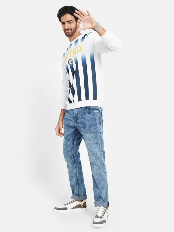 Octave Striped Fleece Pullover Sweatshirt
