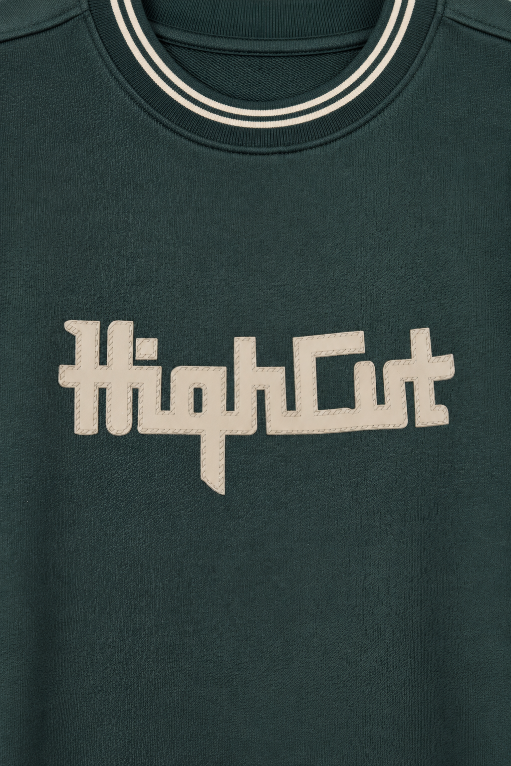 Men’s Regular Fit Cotton Brushed Fleece Graphic Sweatshirt – Hunter Green