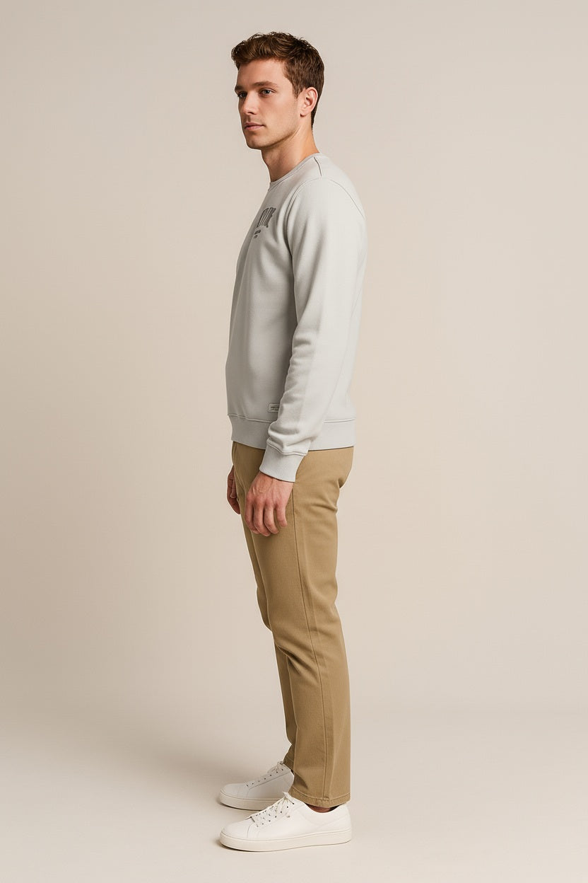 Octave Men Solid Round Neck Sweatshirt
