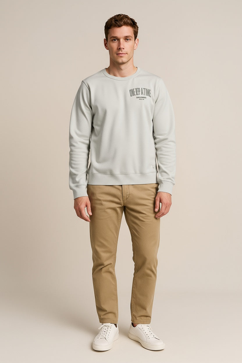 Octave Men Solid Round Neck Sweatshirt