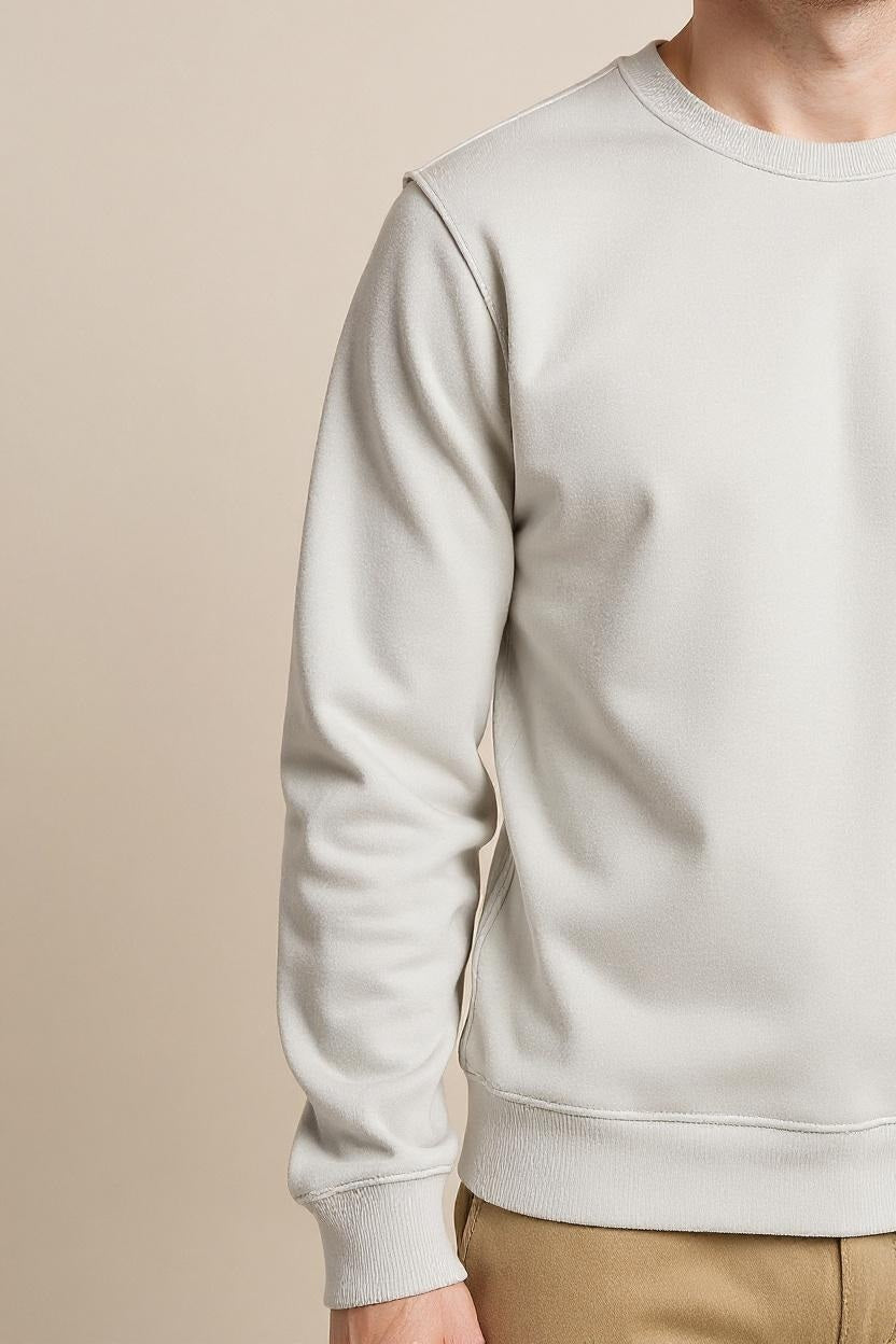 Octave Men Solid Round Neck Sweatshirt