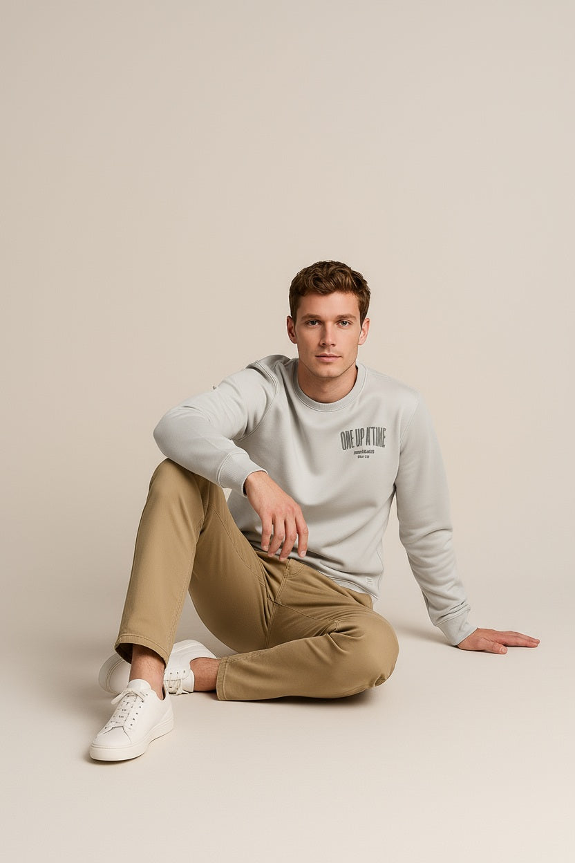 Octave Men Solid Round Neck Sweatshirt