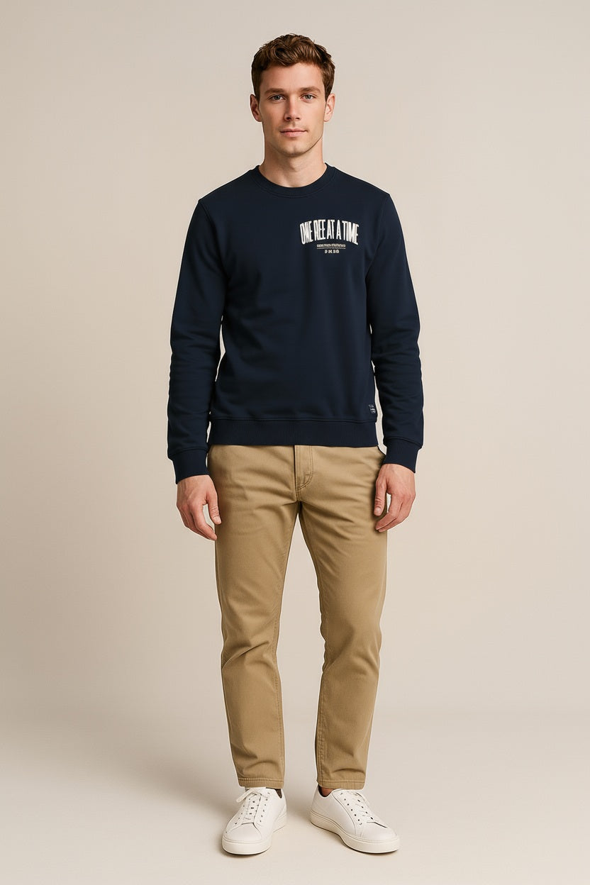 Octave Men Solid Round Neck Sweatshirt