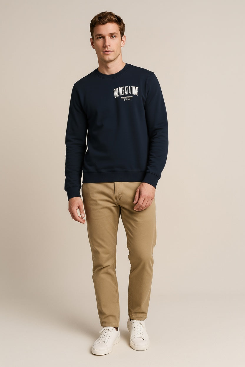 Octave Men Solid Round Neck Sweatshirt
