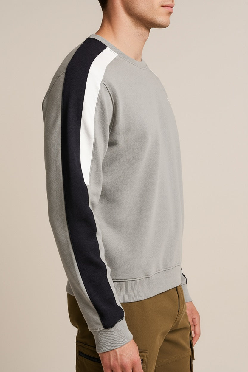 Octave Men Round Neck Colourblocked Sweatshirt