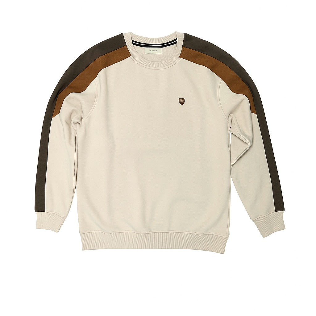 Octave Men Round Neck Colourblocked Sweatshirt