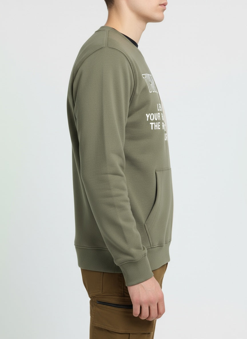 Octave Men Round Neck Colourblocked Sweatshirt