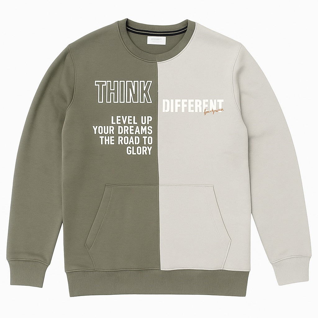 Octave Men Round Neck Colourblocked Sweatshirt