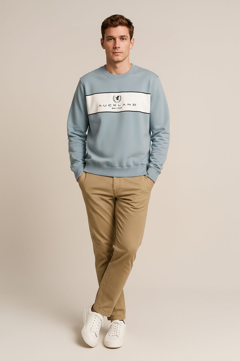 Octave Men Colourblocked Round Neck Sweatshirt