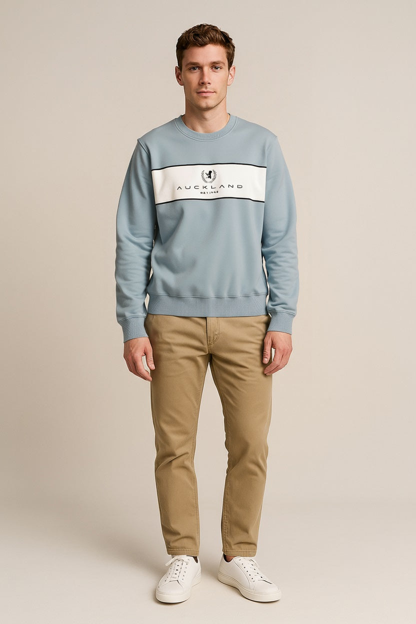 Octave Men Colourblocked Round Neck Sweatshirt