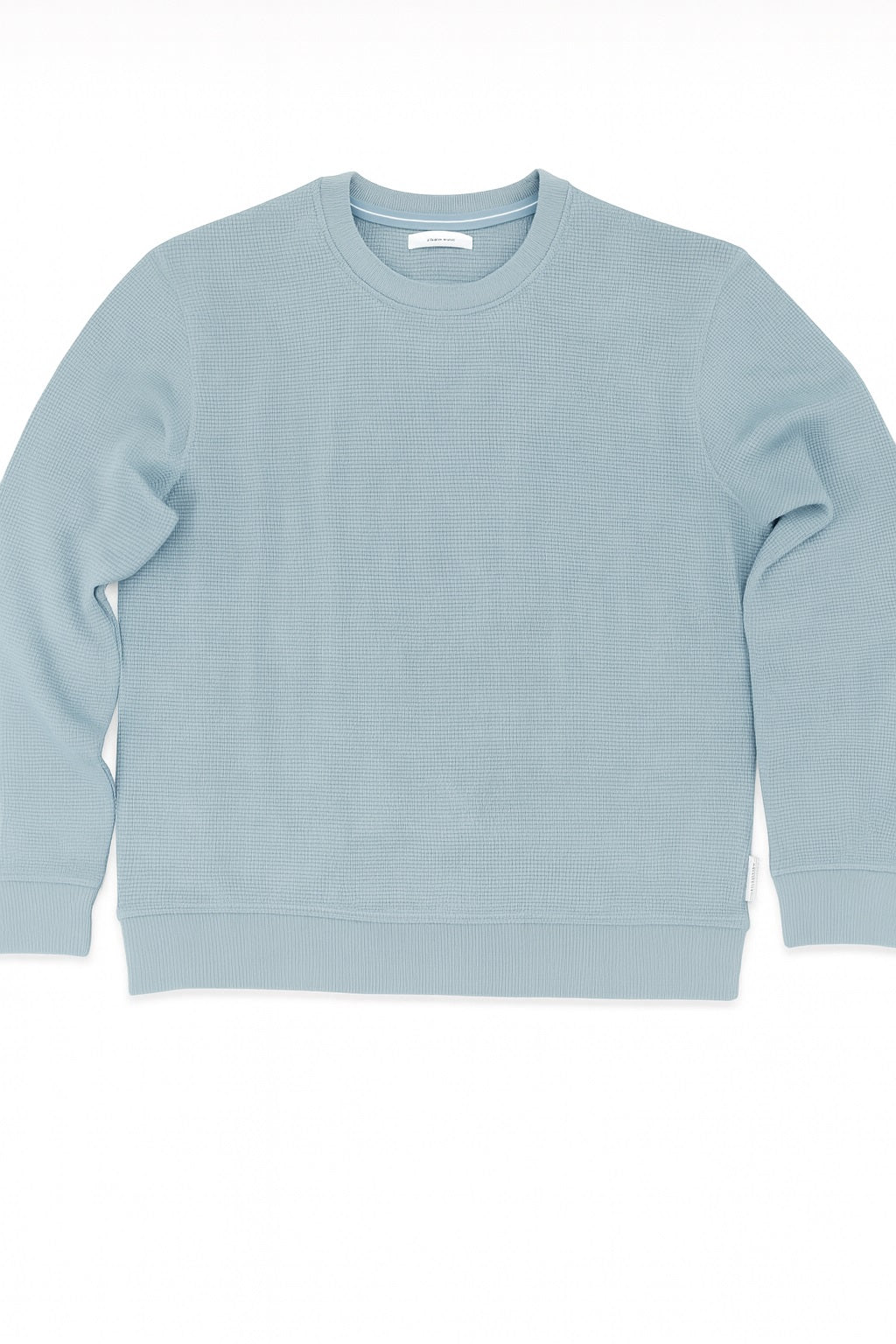Octave Men Oxford Blue Solid Round Neck Sweatshirt