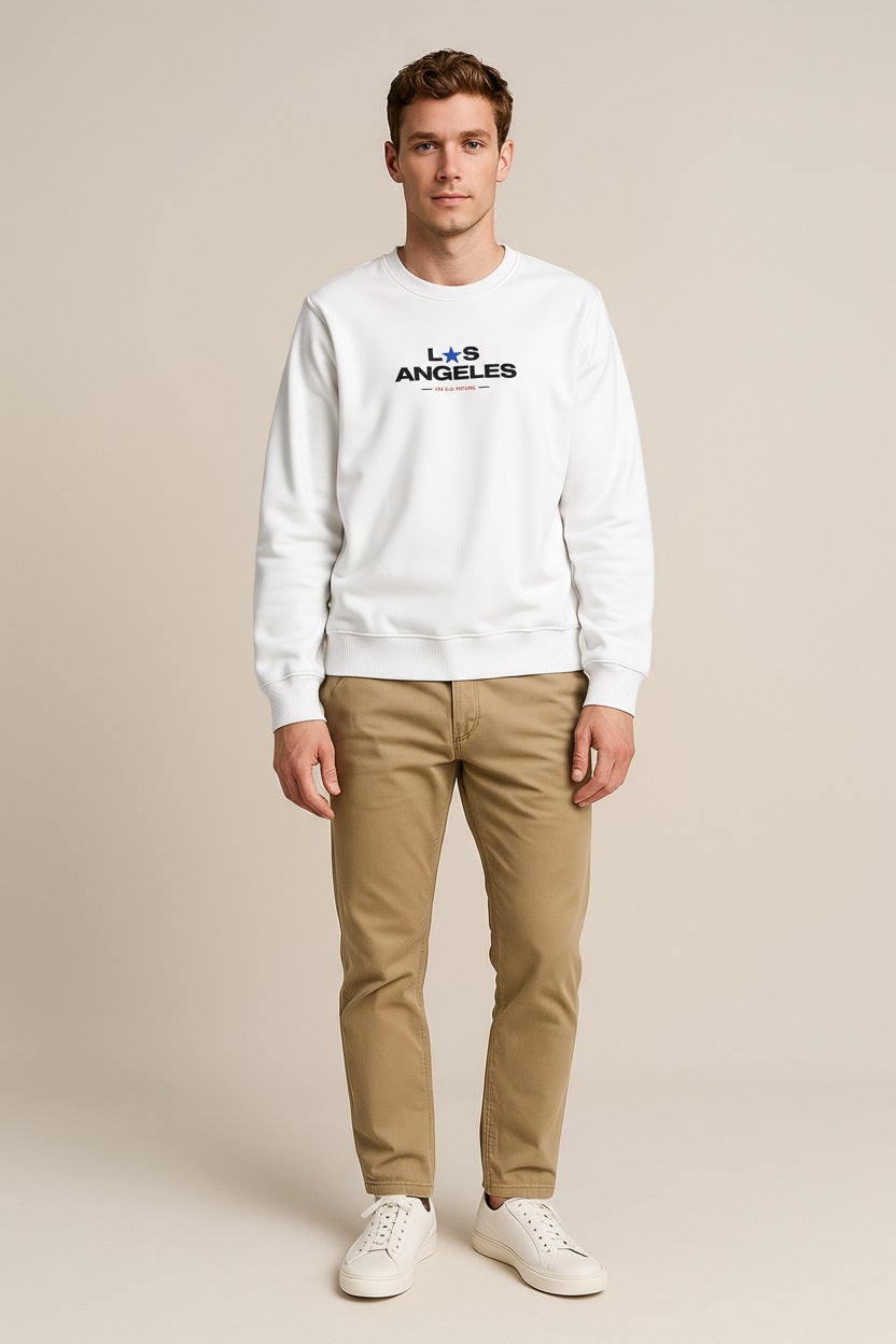 Octave Men Printed Round Neck Sweatshirt