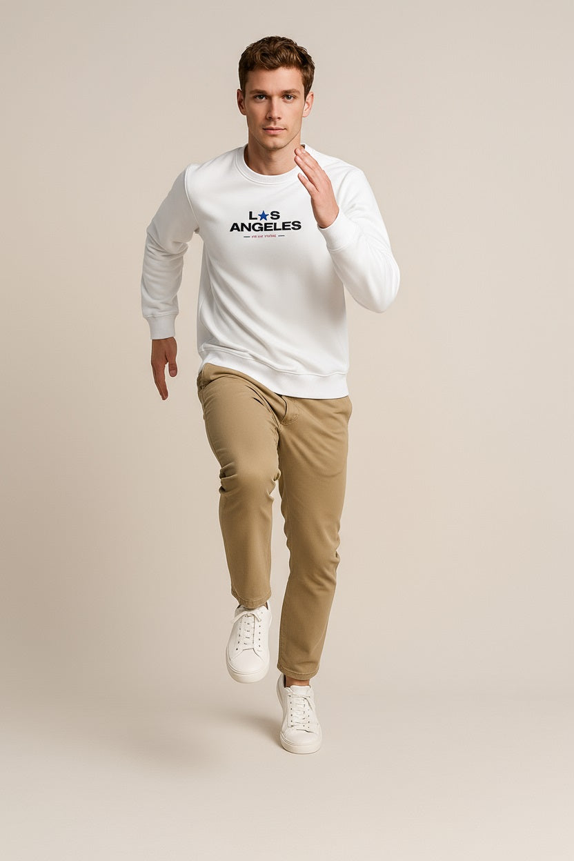 Octave Men Printed Round Neck Sweatshirt