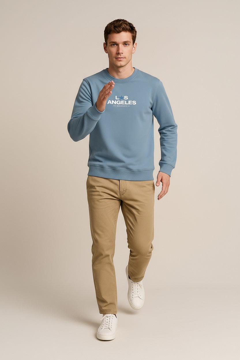 Octave Men Printed Round Neck Sweatshirt