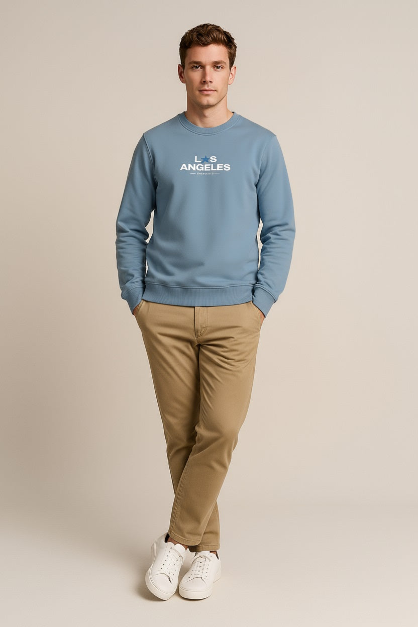 Octave Men Printed Round Neck Sweatshirt