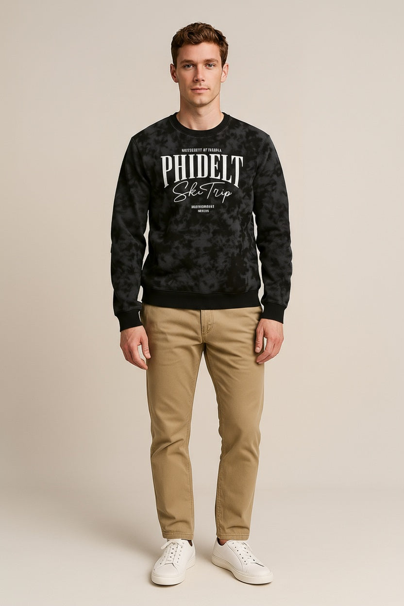 Ocatve Men Camouflage Round Neck Sweatshirt