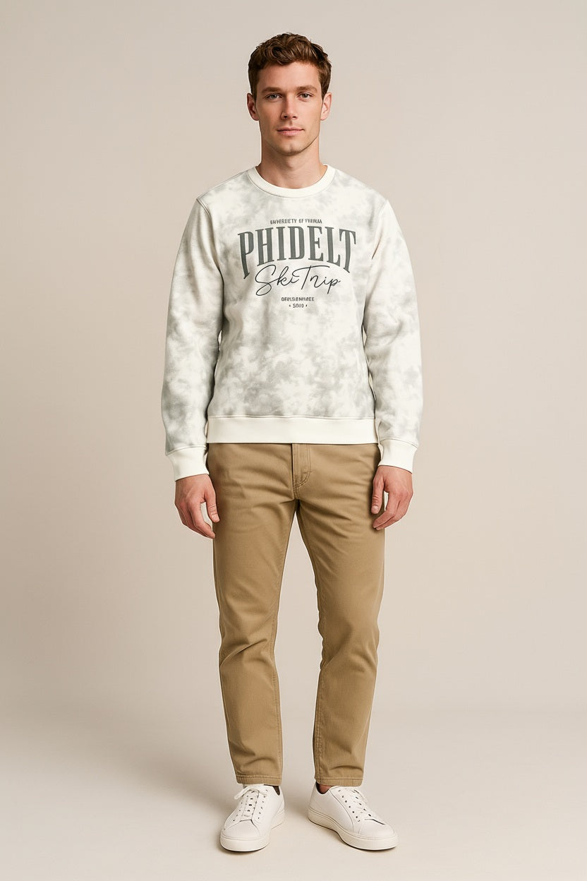 Ocatve Men Camouflage Round Neck Sweatshirt