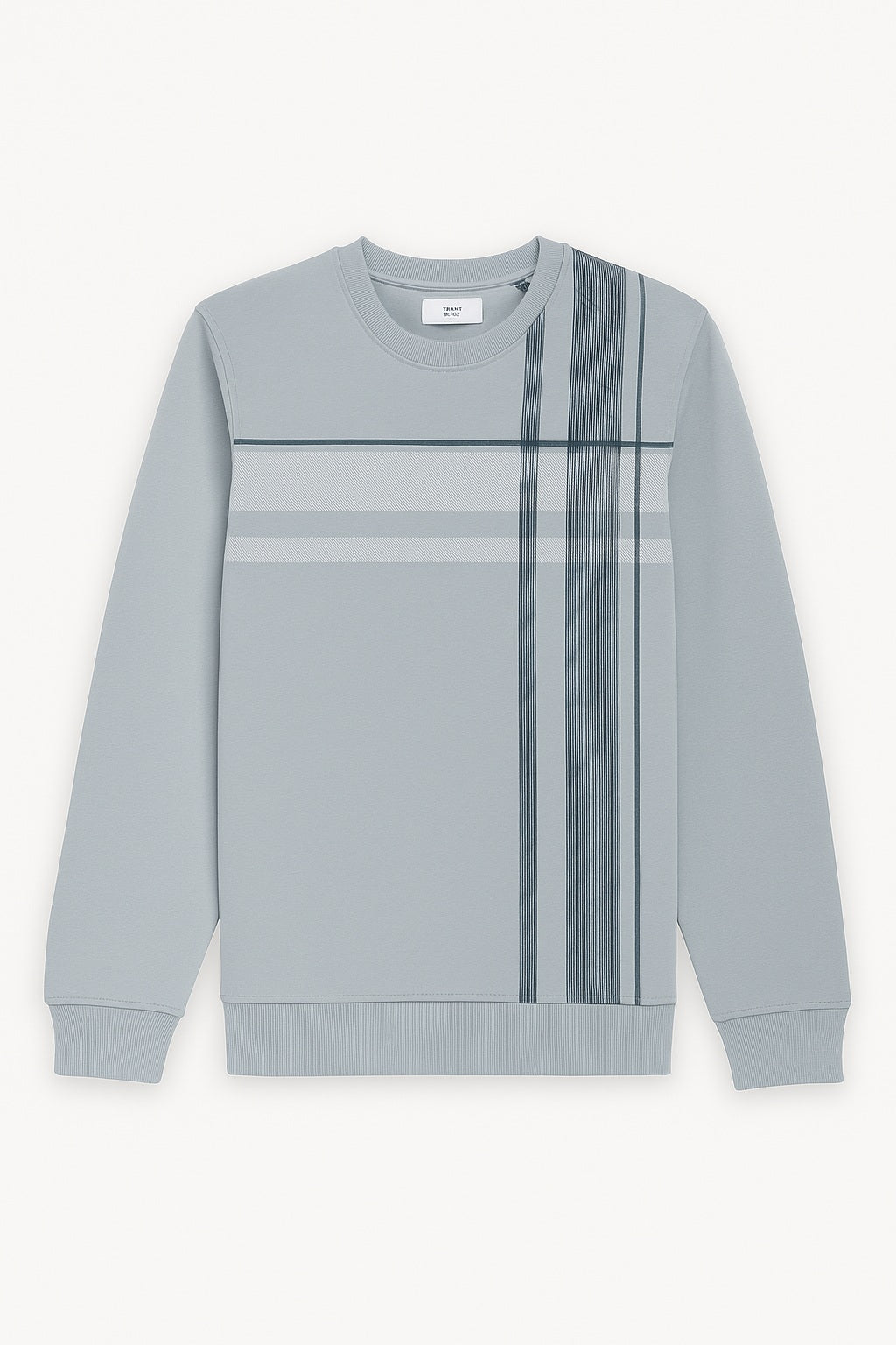 Octave Men Striped Round Neck Sweatshirt